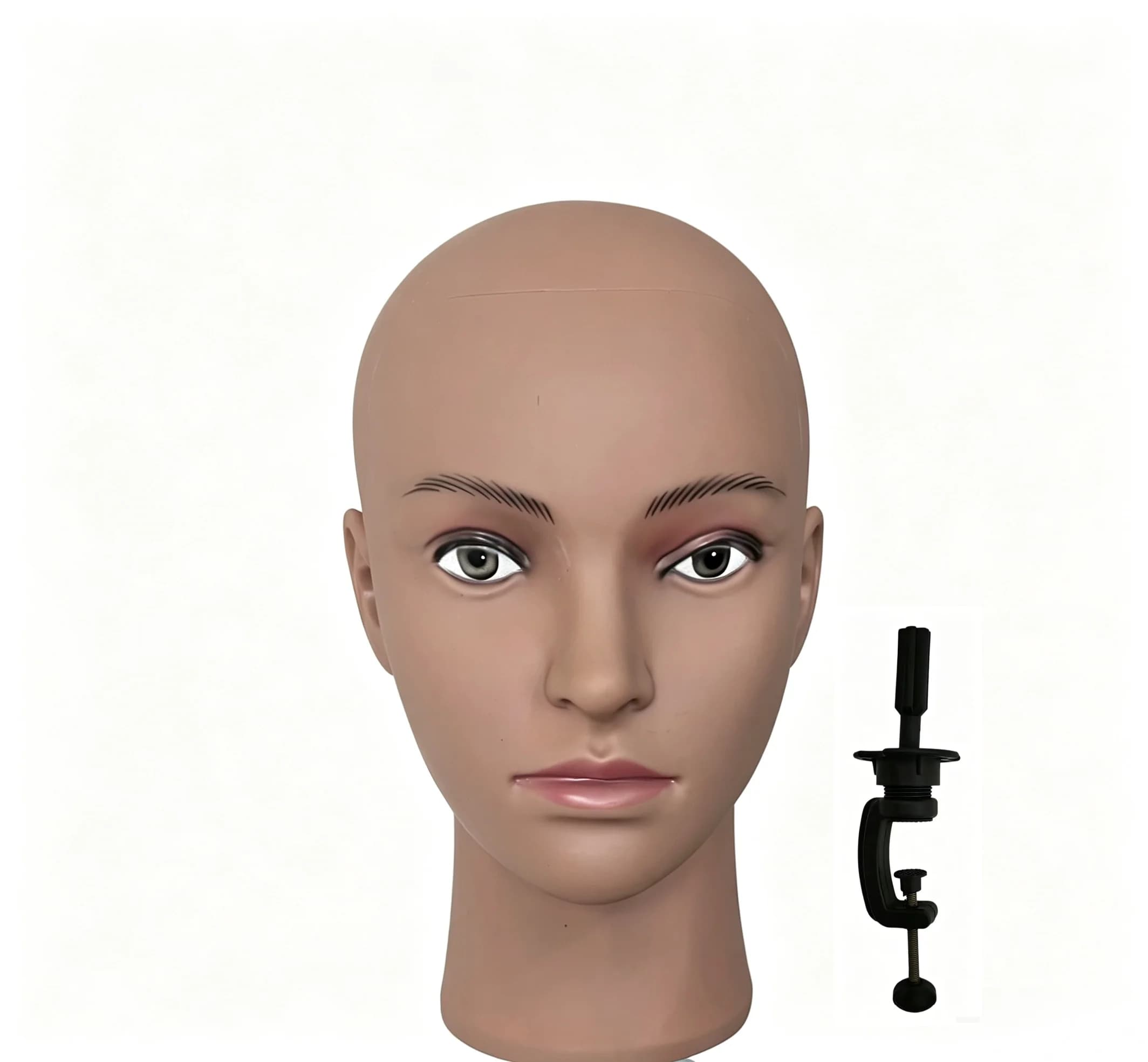 Dummy head; tool for installing wigs; bald mannequin head; suitable for displaying wigs, hats, glasses, helmets and masks; includes