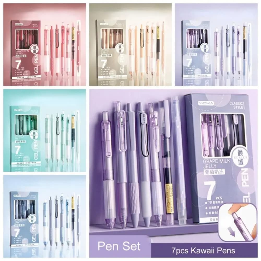 Korean ST Nib Press Gel Pen Black Ink 0.5mm Neutral Gel Pen Writing Smoothly Quick-Drying Signature Pen School