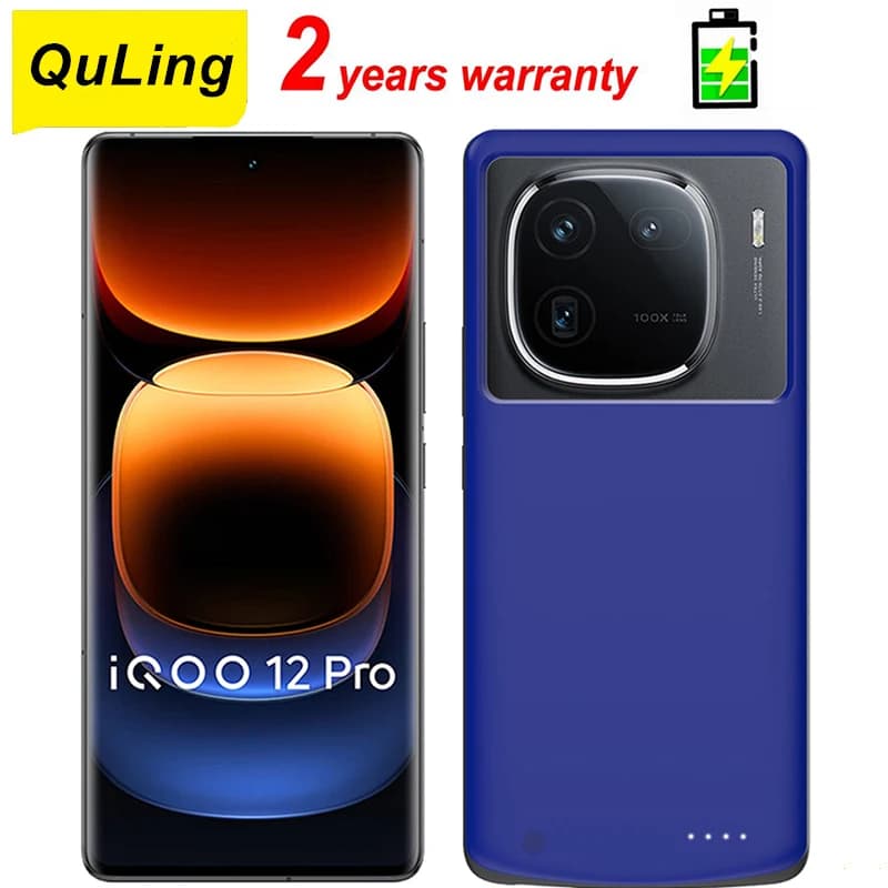 10000mAh Powerbank Copertura Del Telefono Per VIVO IQOO 12 Pro Custodie Batteria IQOO12 Pro Caricatore Power Bank Per VIVO IQOO 12 Custodia di Ricarica