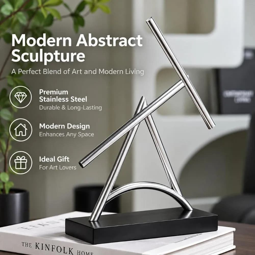 Metal Chaos Pendulum Geometric Rotating Structure Perpetual Motion Ornament Imported Bearing Rotating Art Decor