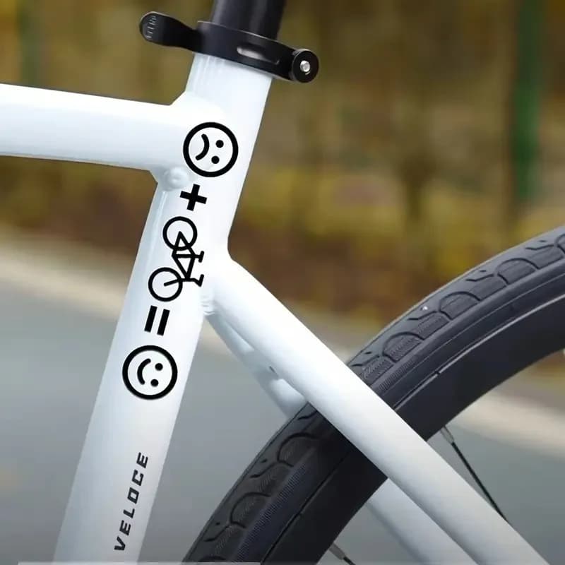 Bicycle Formula Sticker Waterproof Vinyl Decal Fun Emoticon For Bike Frame Motorcycle Helmet Cycling Lover Decoration