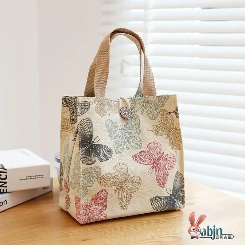 Canvas Lunch Box Handbag Outing High-End Fashionable Baggy Pocket for Office Workers And Outdoors