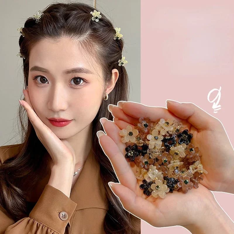 10 pcs Korean Mini Hair Claw Kawaii Hair Clips Claw Clasp Clamp Grips Girls Hair Accessories