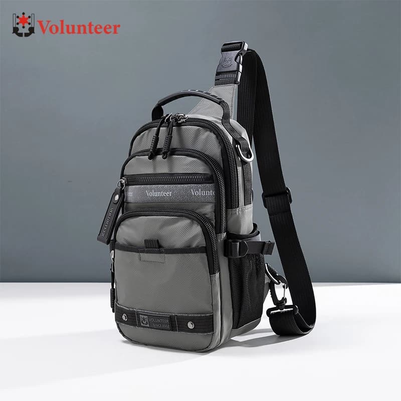 VOLUNTEER 9L Men's Sports Crossbody Bag Fashion Waterproof Cycling Running Chest Bag Men Casual Multifunctional Backpack 1875-02