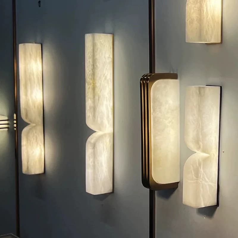 Lampada da parete moderna a LED Applique in marmo simulato Luce Soggiorno Sfondo Lampade decorative Illuminazione da comodino camera da letto