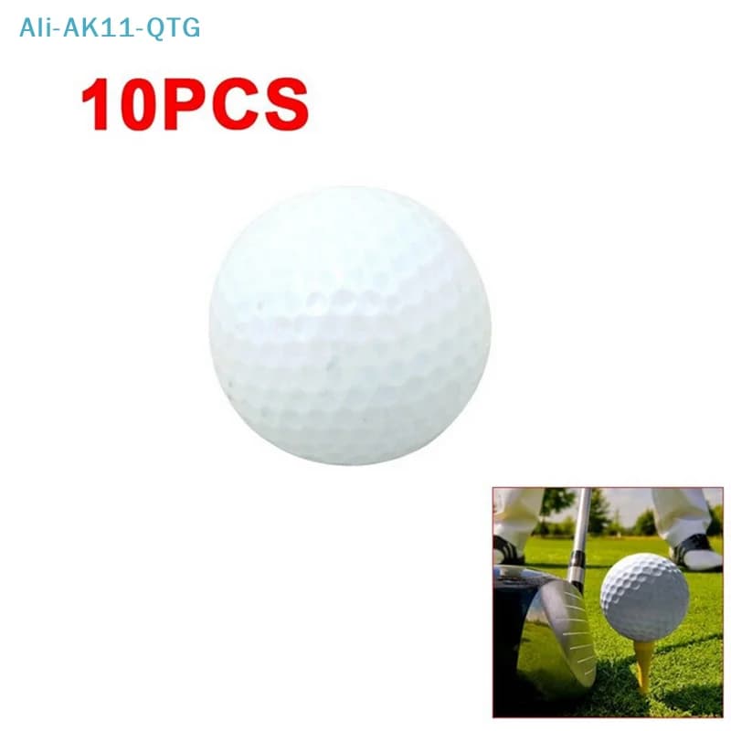 NUOVO set di 10 palline da golf in spugna bianca per allenamento indoor e outdoor