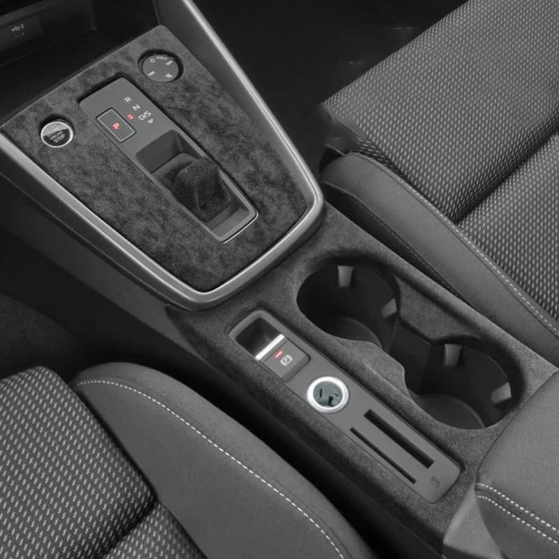 Per Audi A3 A3L S3 2021-2025 Alcantara Pelle Scamosciata Sovrapposizione Interni Center Console Gear Copertura Pannello Del Cambio Finestra Ascensore Pulsante Telaio