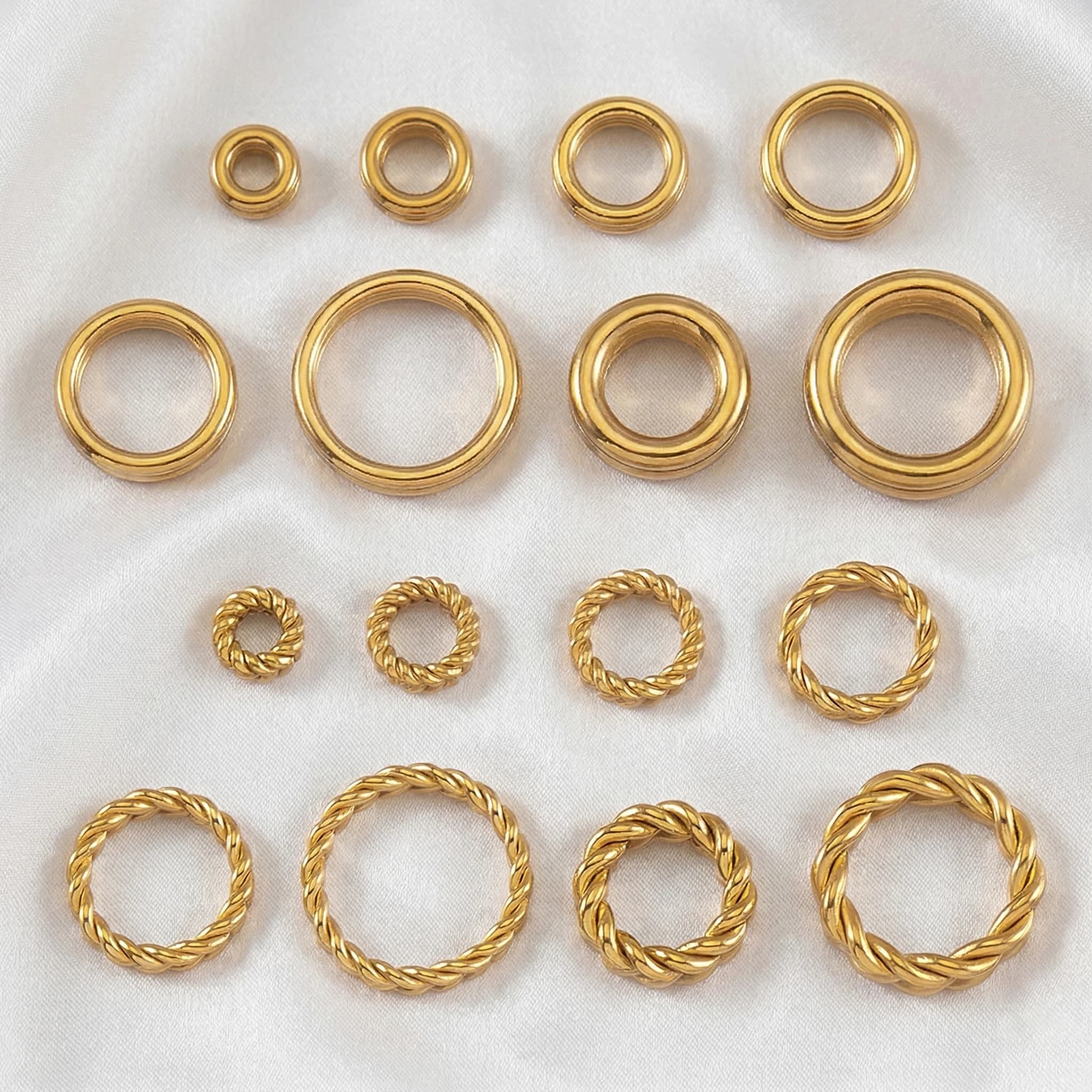 20 Pezzi Connettori Circolari a Spirale in Acciaio Inossidabile Anti-Scolorimento, Anelli Chiusi per Creazione di Braccialetti e Accessori per Gioielli Fai-da-Te