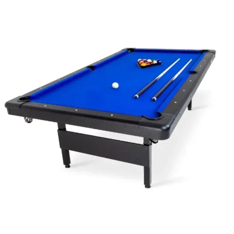 Tavolo da Biliardo 8 Piedi - Tavolo da Pool Portatile - Include Set Completo di Palle, 2 Stecche, Gesso e Spazzola per Feltro
