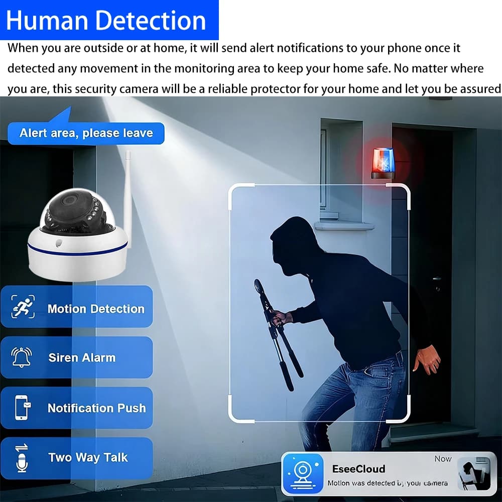 16CH WIFI NVR 5MP Sistema CCTV Wireless Sistema di telecamere IP Wifi impermeabile Sicurezza Registrazione audio Video sorveglianza Set EseeCloud