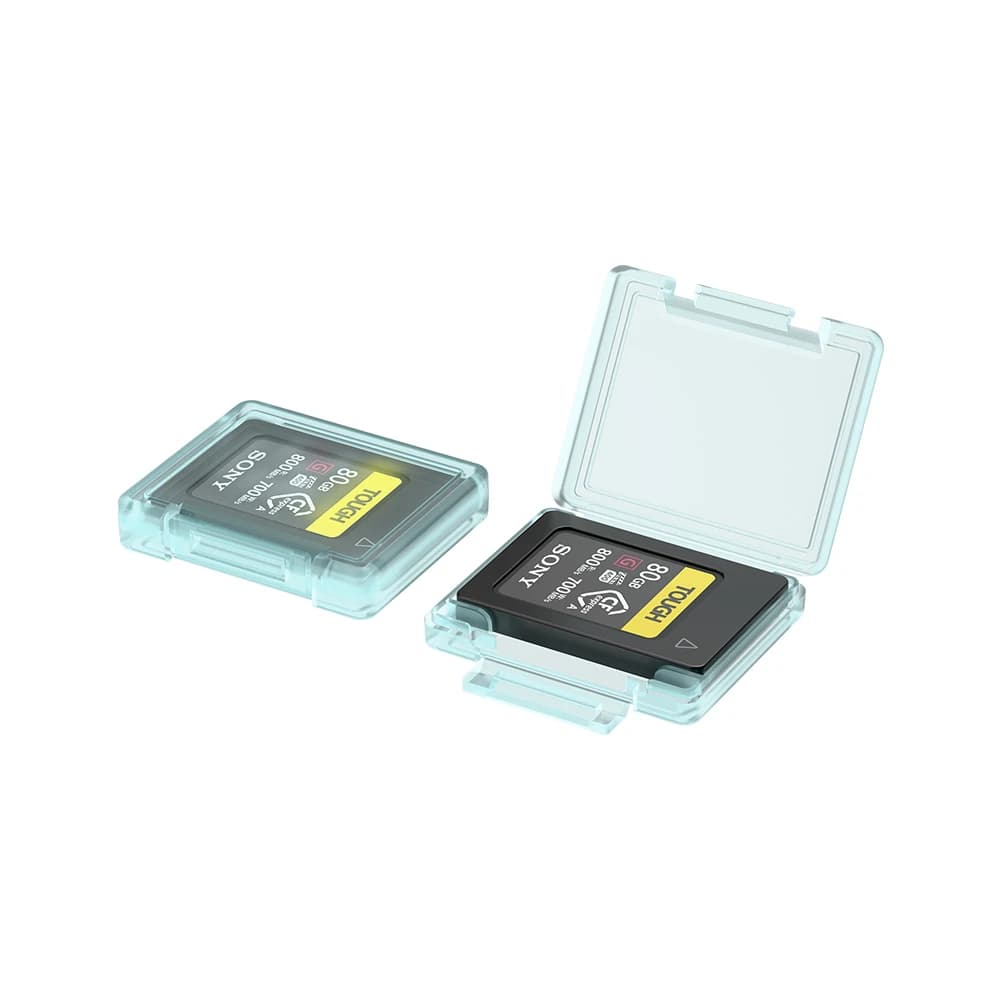 Custodia per scheda di memoria per 6/12 pezzi CFexpress Type-A Custodia da trasporto per organizer per schede di memoria in plastica trasparente anti-shock con etichetta