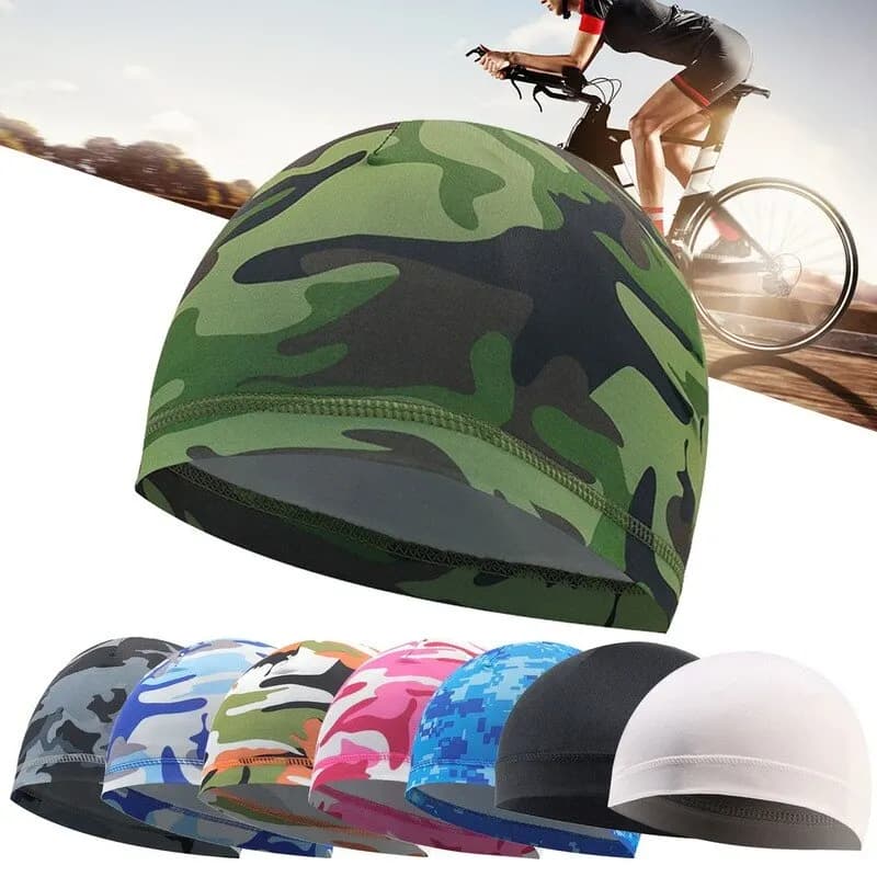 Berretto da ciclismo per casco ad asciugatura rapida Cappello sportivo estivo anti-UV anti-sudore Cappello da ciclismo per bici da moto Cappello interno unisex