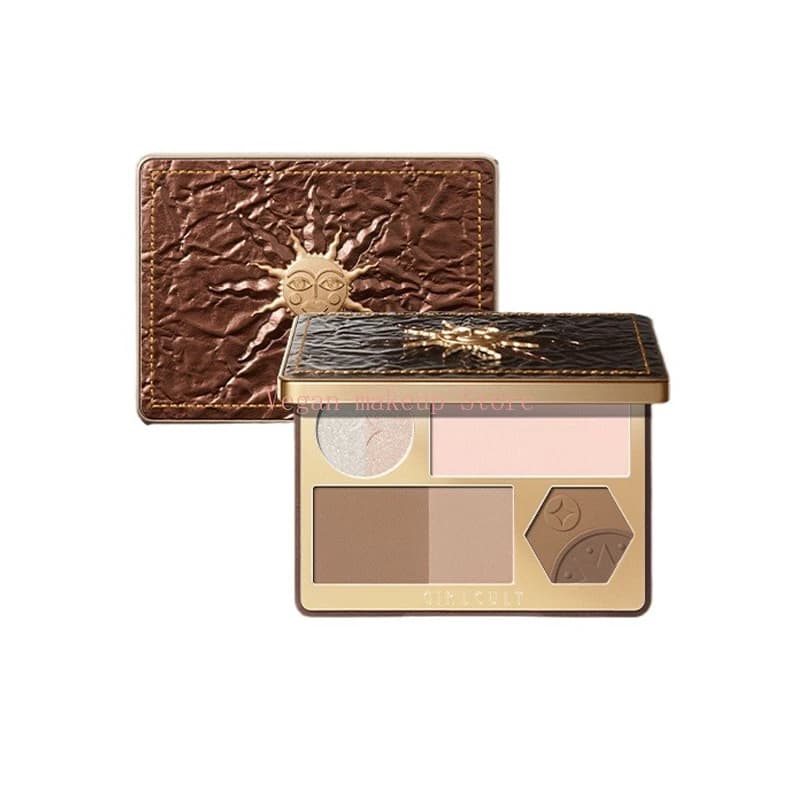 Palette per il viso Girlcult, palette per contorni evidenziatori velvety-liscio e liscio Iluminador in polvere pressata luccicante a lunga durata