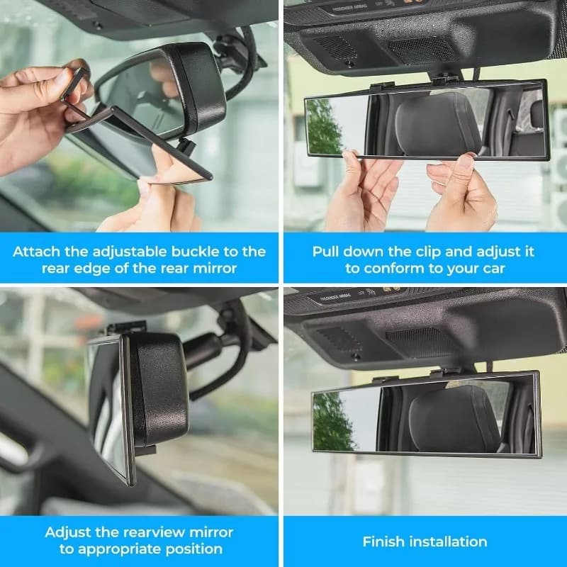 Specchietto retrovisore convesso grandangolare per auto, monitor ausiliario panoramico antiriflesso per interni