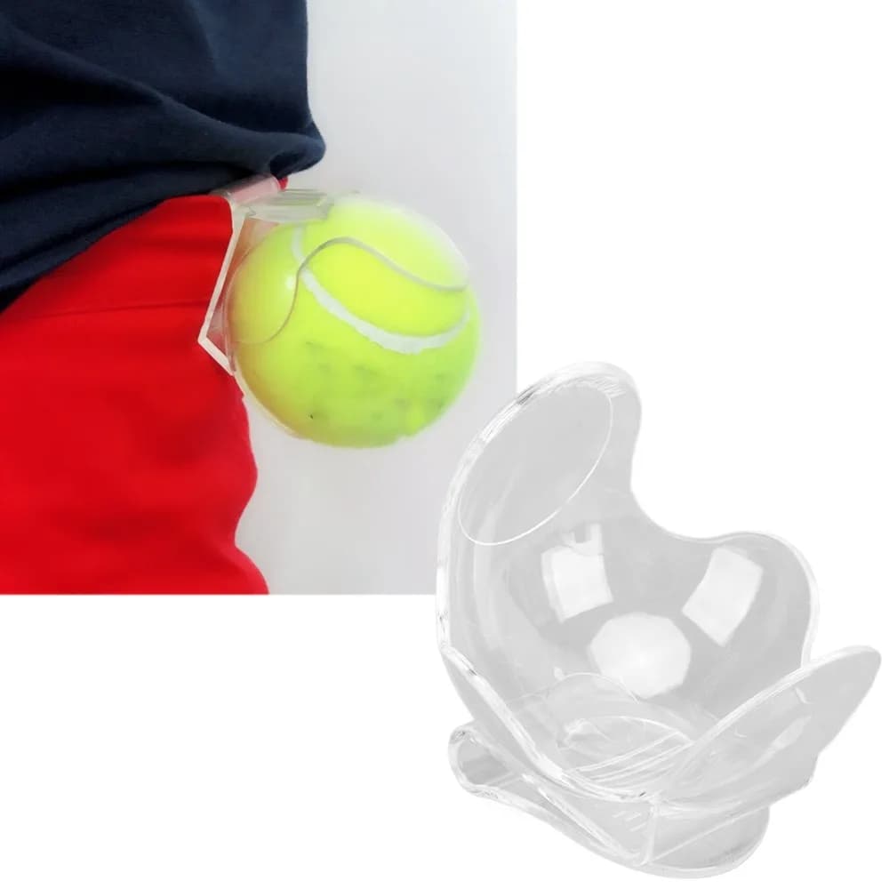 Clip Portapalline da Tennis in ABS Trasparente, Morsetto di Fissaggio per Cintura, Clip Portapalline da Tennis Piccola e Portatile