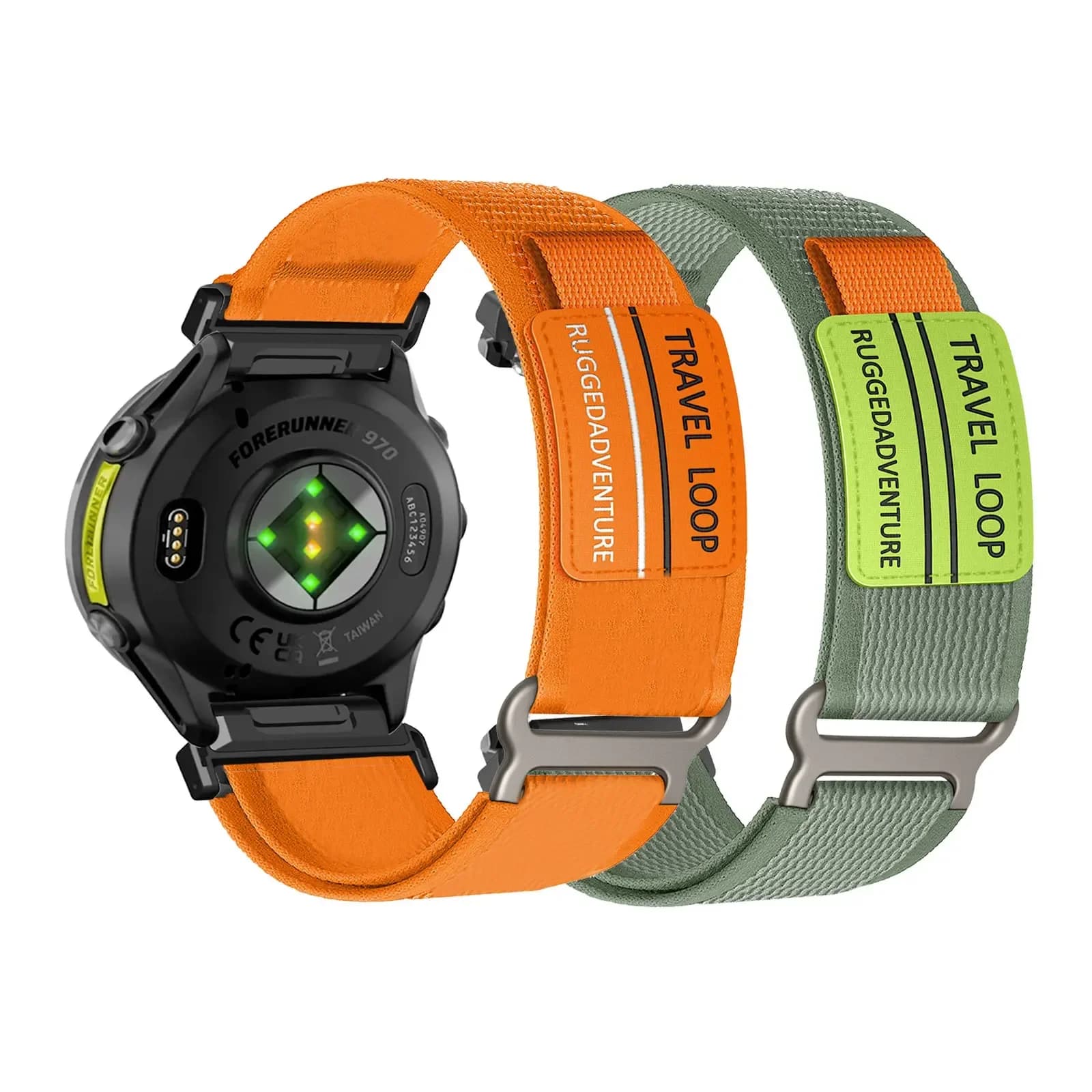 2 cinturini in nylon con velcro per cinturino Garmin Forerunner 970 Quickfit da 22 mm per uomo e donna