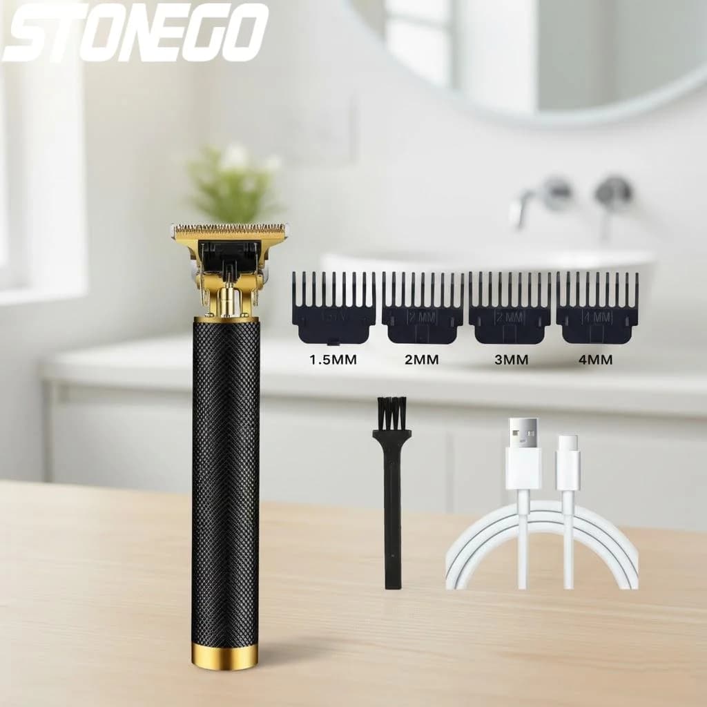 Wireless Rechargeable Electric Haircuts, Barba Care Kit with T Blade and Pettine Guide for Home, Salon and Barbiere
