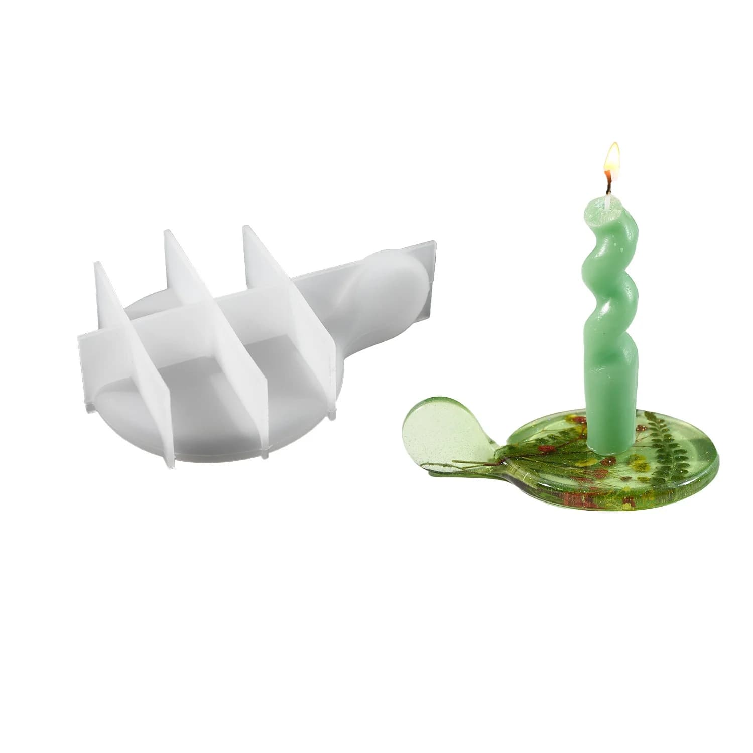 Stampo in Silicone per Portacandele Vintage Fai-da-Te, Stile Europeo, per Resina Epossidica e Gesso