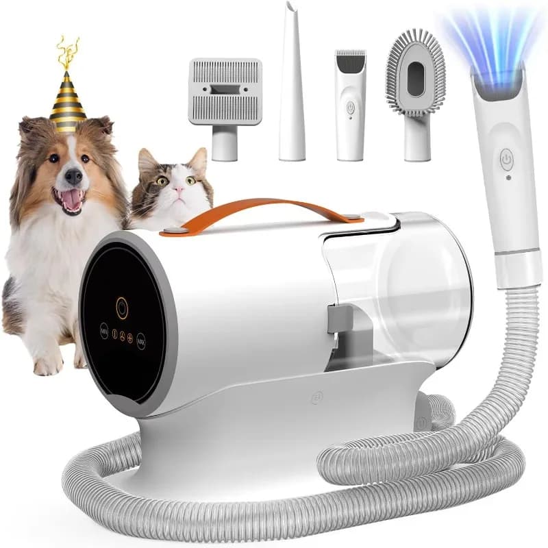 Dog Grooming Vacuum, Kit,12000Pa Strong Pet For S, 2L Large Capacity Shedding Hair, , 5 Tools, Quiet,PG100