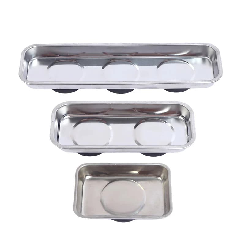Round/Square Magnetic Bowl, Resistant with Stainless Steel Magnetic Tray for Easy Access and Prevention of Component Loss