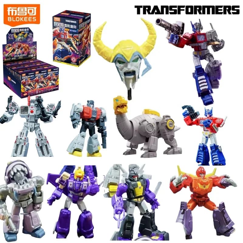 BLOKEES Transformers Astronauts Edition Unicron Optimus Prime Hot Rod Splice Sludge Metroplex Splice Movable Toy Model Gift