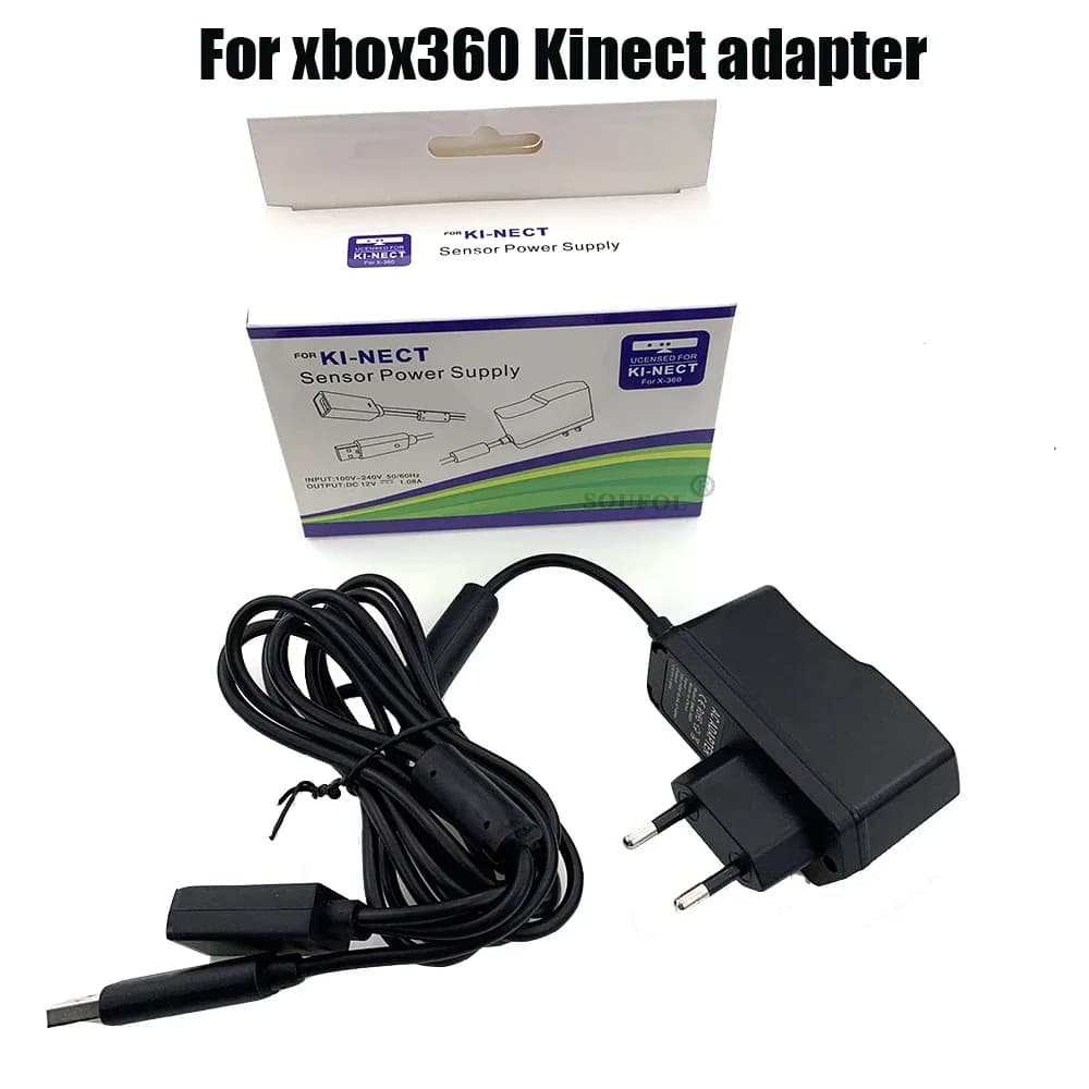 Dropshipping AC 100 V-240 V di Alimentazione EU/US Spina Adattatore USB Caricatore di Ricarica Per Microsoft Per Xbox 360 Kinect Sensore