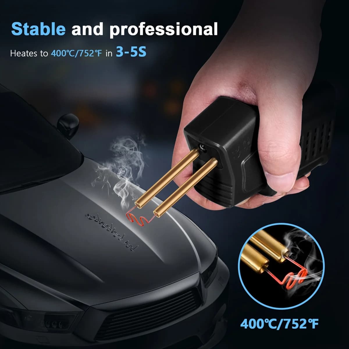 A72P Saldatrice di plastica Saldatore di plastica 200 pezzi Kit di riparazione paraurti cucitrice a caldo, strumenti di riparazione paraurti auto Spina americana