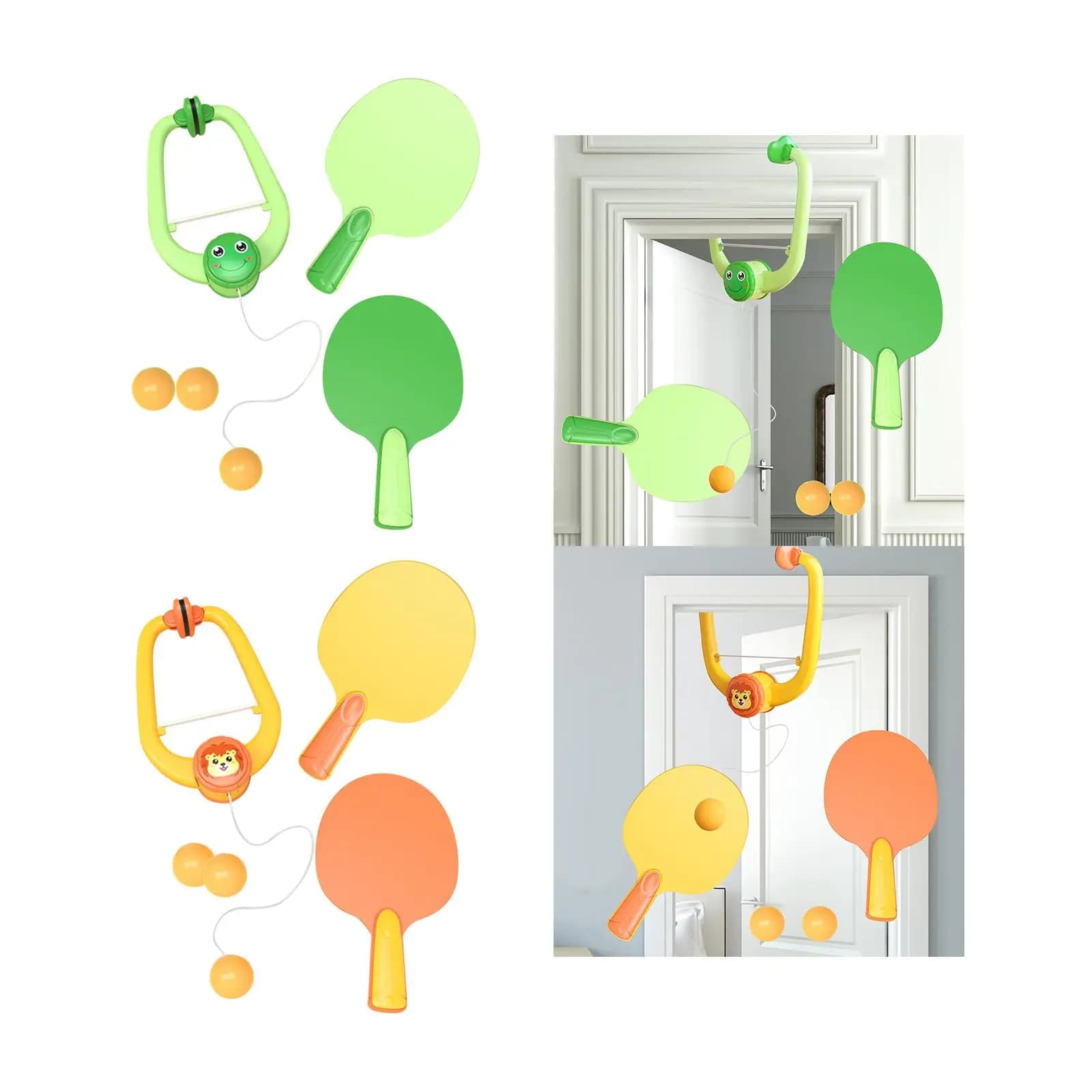 Set Portatile da Ping Pong con Racchette e Palline per Allenamento Individuale