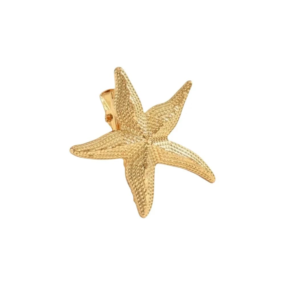Golden Color Starfish Hair Clip Vacation Style Y2K Shell Hair Clip Europe America Style Bohemian Style Headwear Seaside Wear