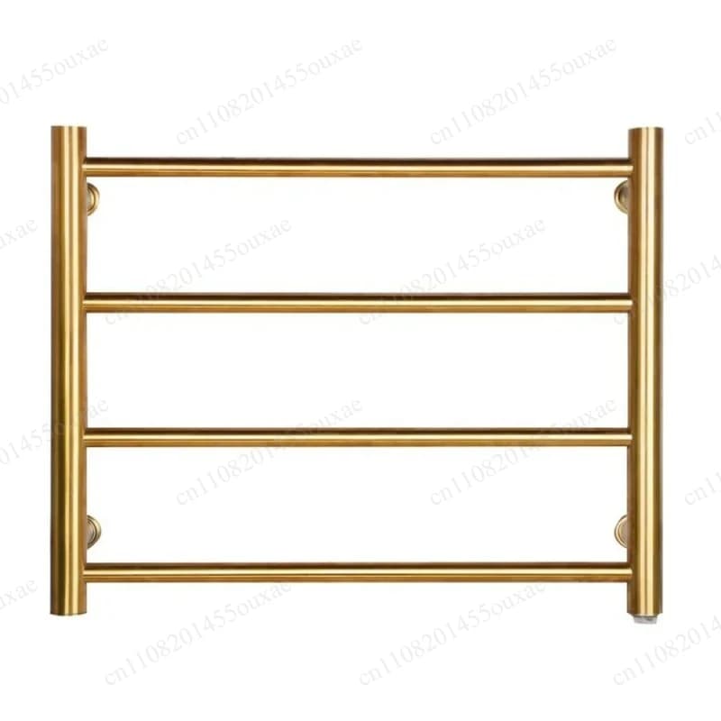 Gold 304 Stainless Steel 4-Bar Electric Towel Warmer Bathroom Drying Rack