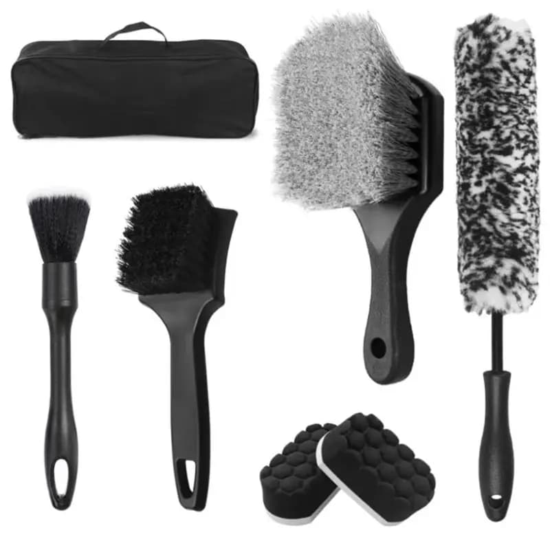 Happy New- Car Wheel Brush Kit Wheel Brushes For Cleaning Wheels,Tires Car Wheel Cleaning Pro Kit