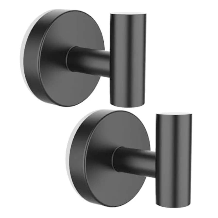 Suction Cup Hooks for Shower, Stainless Steel Towel Hooks for Bathroom Kitchen Wall Glass Mirror Tile, Holders for Hanging Towe