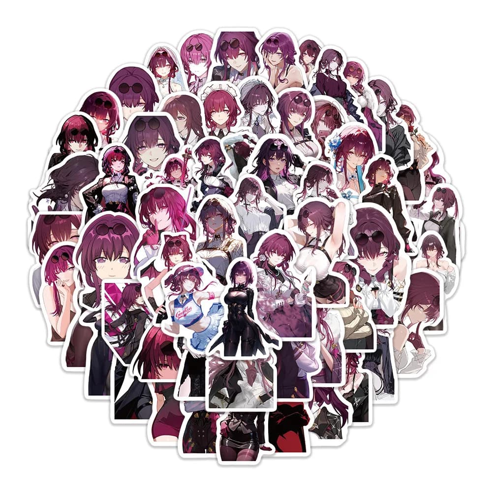 60PCS Kafka Cartoon Stickers Cute Girl Decalcomanie Honkai Star Rail Graffiti Decorazione Gioco Frigo FAI DA TE Laptop Chitarra Auto Bici Giocattoli