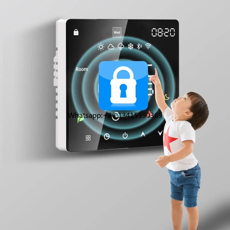 ABS Material househld Energy-saving Wifi Smart Thermostat Water Heater Boiler Floor Heating Controller for Family Bedroom Use