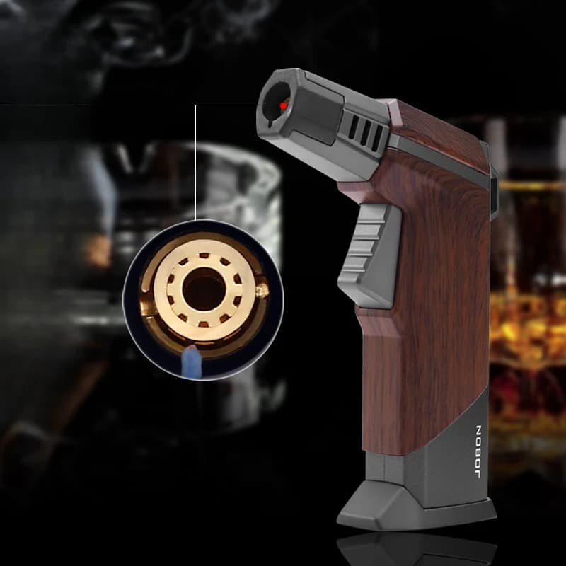 New Windproof Torch Gas Lighter Powerful High Quality Outdoor Camping Kitchen for Adjustable Butane Refillable Metal Welding Gun