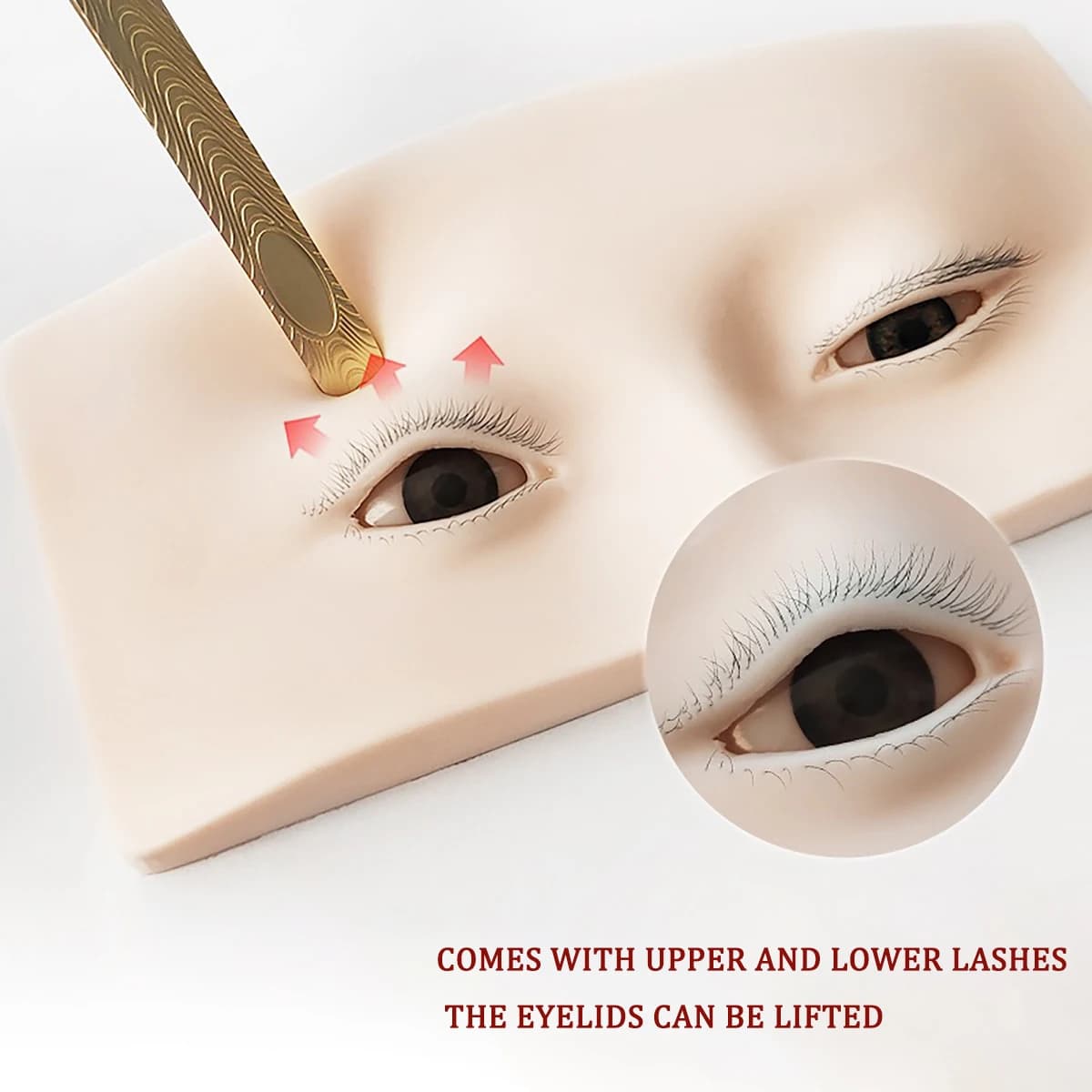 Flat Doll Head Practice Tool for Fake Eyelashes in Korean Style For Beginners Make-up Accessories for Women Beauty Care