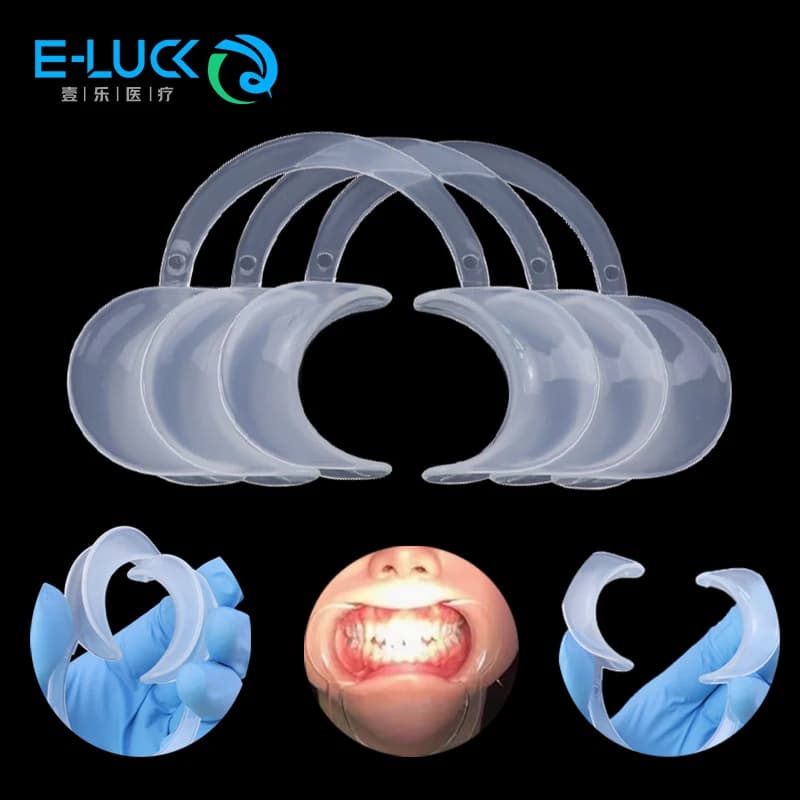 Dental Cheek Divator Form C Open mouth Dentist Lip Cheek Divator Orthodontic Mouth Spreader Lip Cleaning Tool