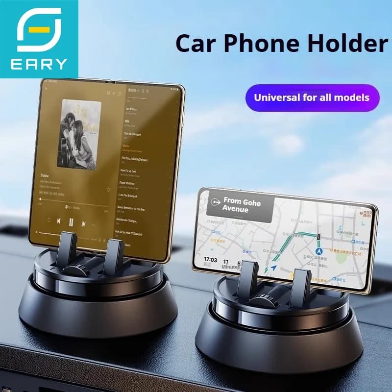 Eary Supporto per telefono per auto Supporto per cruscotto con supporto girevole a 360° per iPhone 17 16 Pro Max Samsung S25 Ultra Z Fold 7 6 5