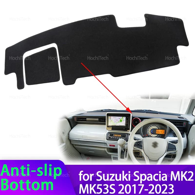 For Suzuki Spacia MK2 MK53S 2017-2023 Dashboard Cover Edge Anti-Slip Zerbino Protect Pad Accessories Auto Parasols Mat