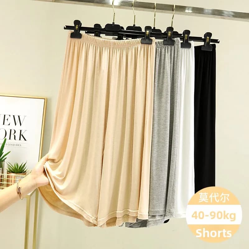Pantaloncini di Sicurezza in Modal per Donne, Pantaloni Anti-Trasparenza, Shorts in Cotone Comodi per Casa, Sottoveste Sottile Estiva, Biancheria Intima Femminile