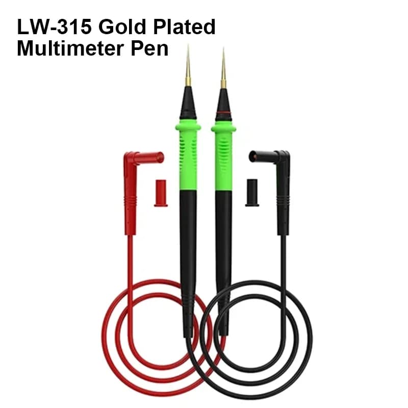 LUOWEI LW-315 placcato oro penna multimetro sostituibile sonda di rilevamento dell'ago 1000V 20A multimetro voltmetro Test sonda di piombo