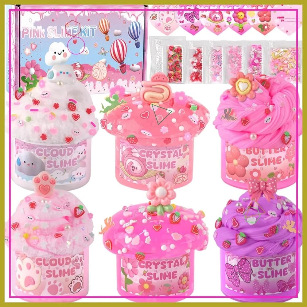 Set di 6 Slime, Kit Slime Nuvola per Bambini dai 4 ai 12 Anni, Regali per Feste, Riempitivi per Sacchetti Regalo, Regalo di Compleanno per Ragazze e Ragazzi