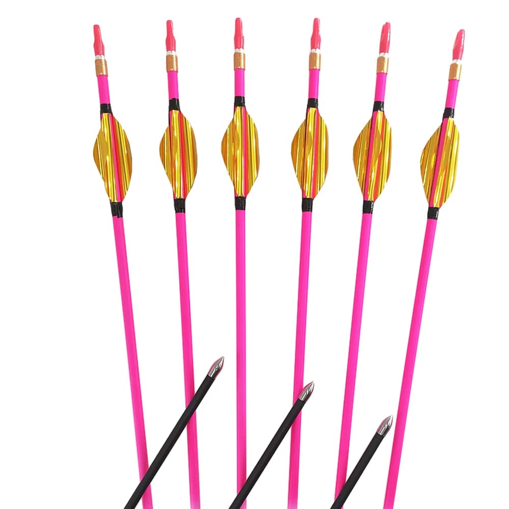 Linkboy tiro con l'arco Carbon Arrow Spiral Vanes Spine 500 600 700 800 ID 4.2mm ricurvo tradizionale arco tiro allenamento 12 pezzi
