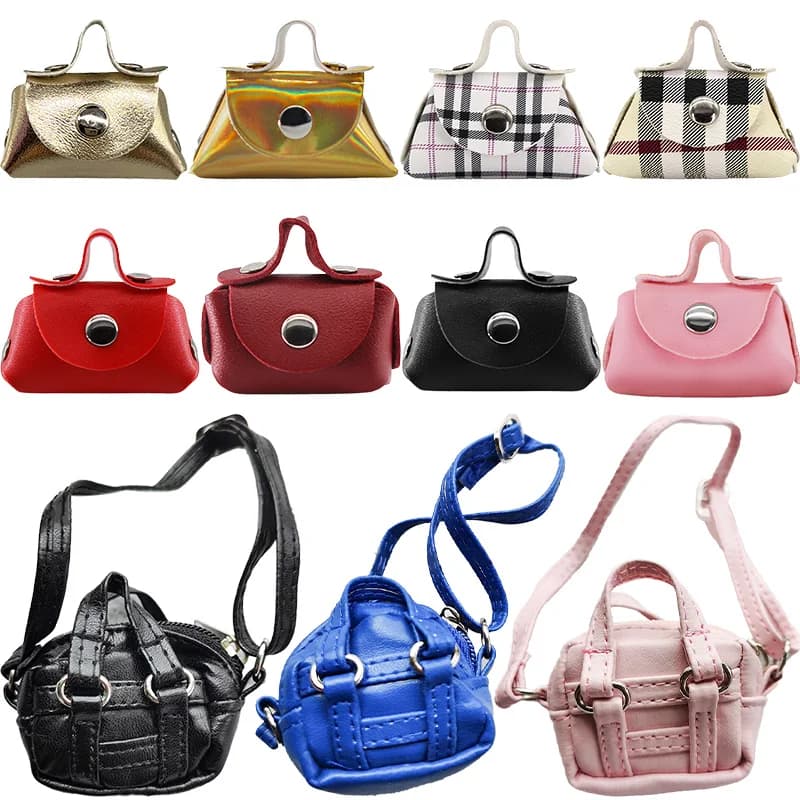 Borsa per bambole alla moda da 30 cm / Borsa in pelle / Borsa / Portaoggetti / Custodia per bagagli / Spalla per accessori per bambole Barbie BJD 1/6 Giocattolo per ragazza