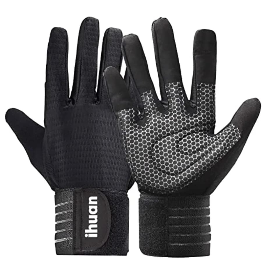 Workout Gloves for Men Full-Finger: Weight Lifting for Men, Gym Full Hand Gloves for Weightlifting, Deadlift