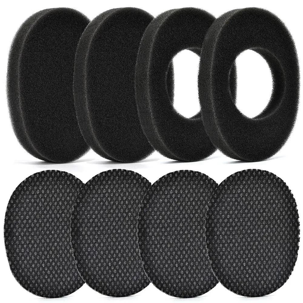 Comodi cuscinetti per le orecchie Parti di riparazione in tessuto a rete Cuscino per le orecchie Traspirante Memory Foam Paraorecchie Coperture per 3M Tune di lavoro Connect