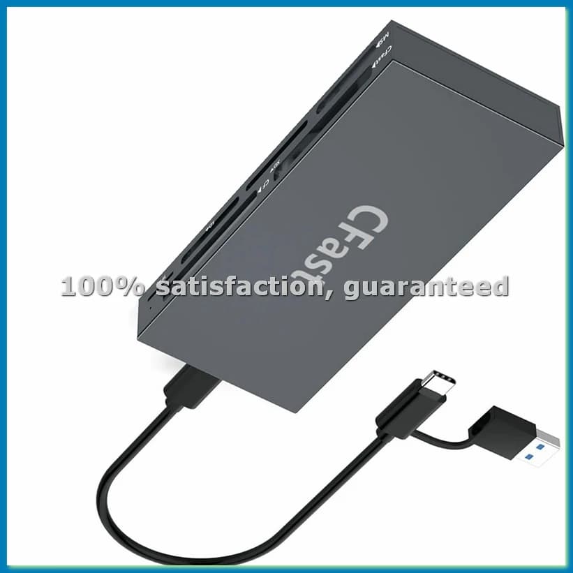 Lettore di Schede per Fotocamera e Memoria per Cellulari e Tablet - Lettura Simultanea di 6 Schede (MS/SD/TF/XD/Cfast) - A23U