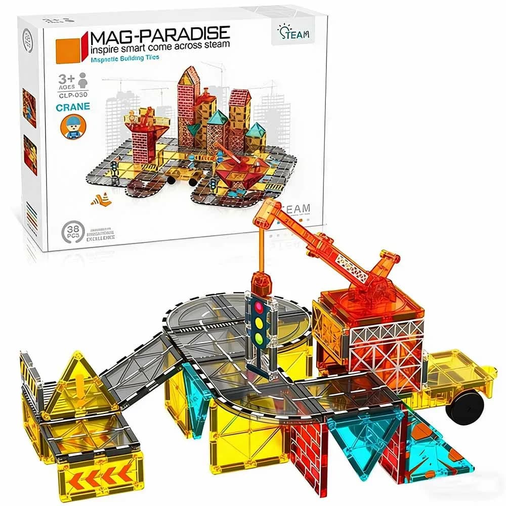 Magnetic Tiles Engineeri series Games Kids Toys Construction Set Connected Building Blocks STEM Activities Learning Toys Set