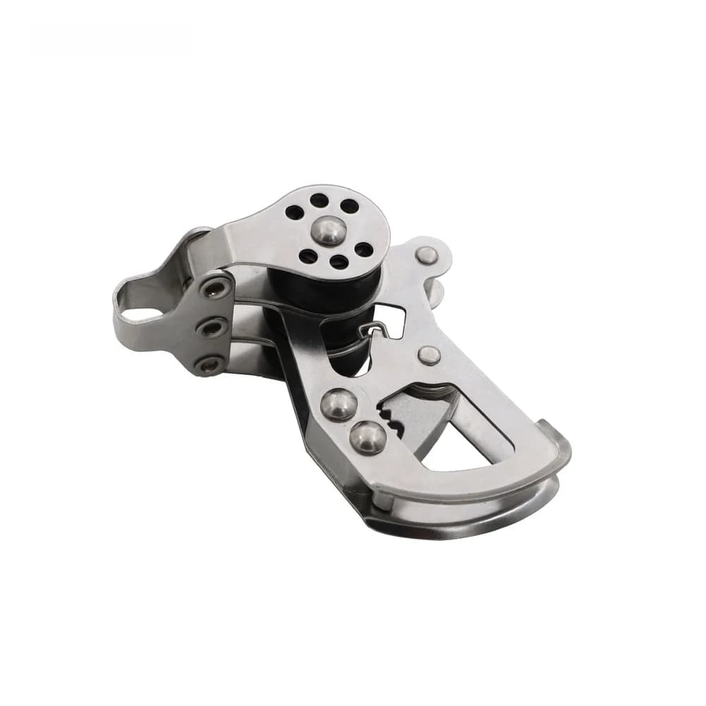 Stainless Steel Nylon Locking Pulley 22mm With Ball Bearing For Sailboat Rigging Canopy Rope Surfing Marine Water Sports Parts