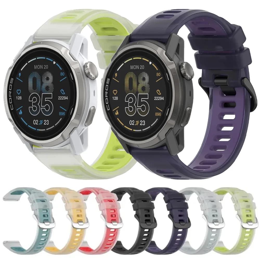 20mm 22mm Semi-Transparent Silicone Strap For COROS Watch APEX 4 42mm/PACE 4 3 Pro Sports Belt Watchband For CMF Watch 3-2-1 Pro